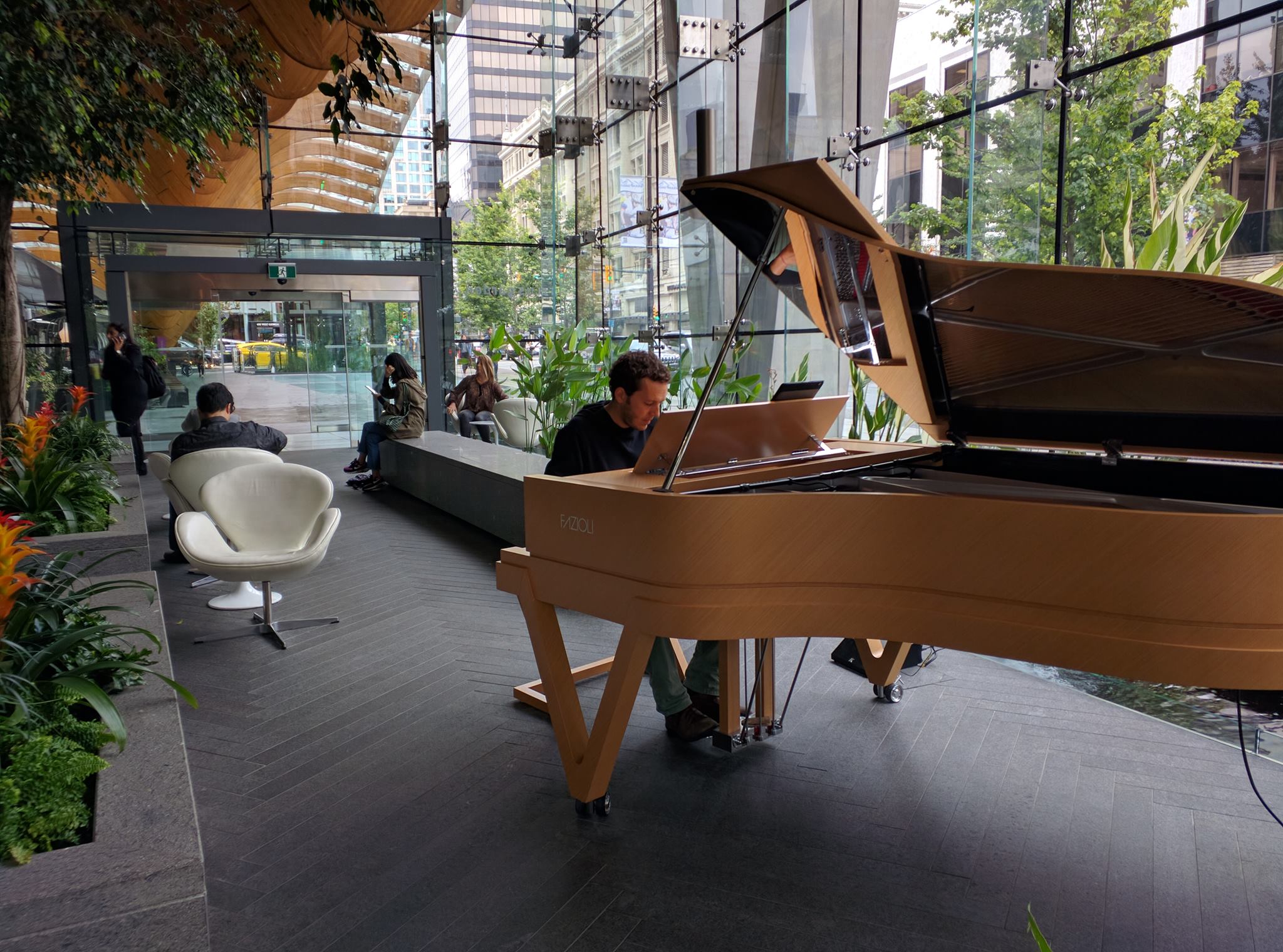 Pablo Pareja playing piano in Vancouver